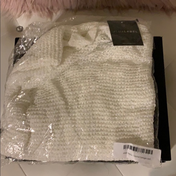 NWT JLUXLABEL White Sienna Crochet Cardigan - Picture 10 of 11